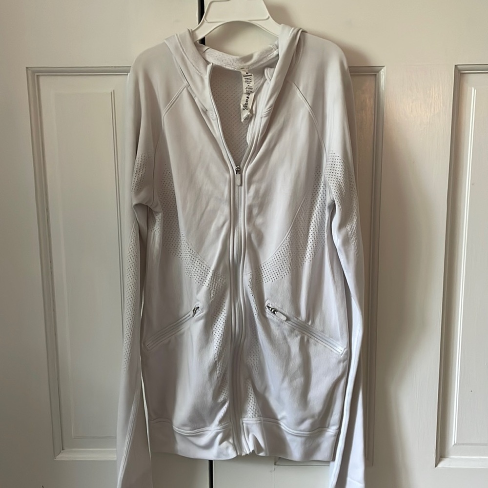 Lululemon White Athletic Zip Up